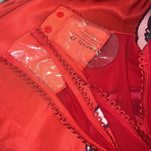 FREE People Spellbound Strapless Festival Bodysuit in Cherry Combo size Medium - Picture 11 of 16